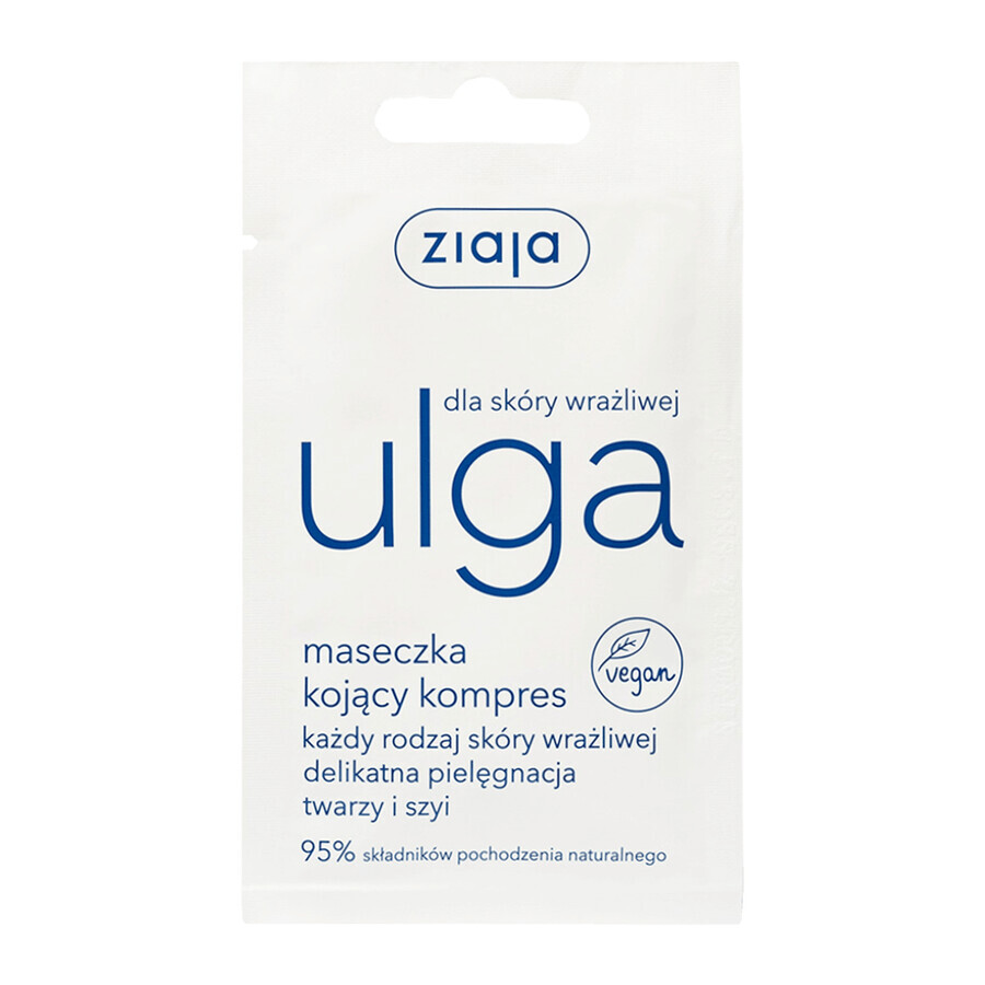 Ziaja Ulga, Soothing compress mask for sensitive skin, 7 ml