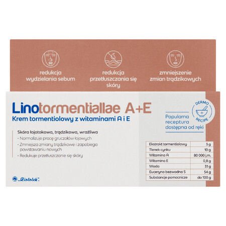 Linotormentiallae A+E, tormentiol cream with vitamins A and E, 50 g