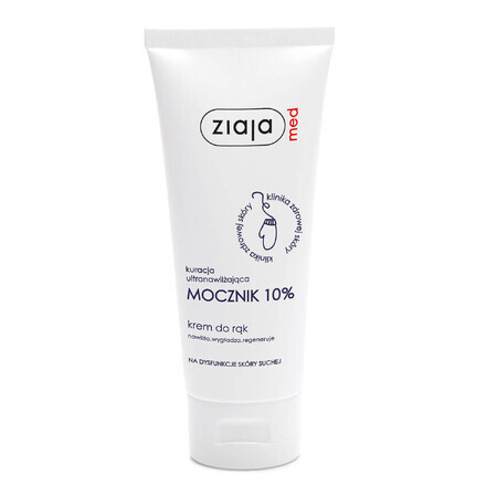 Ziaja Med, crema de manos, hidrata, suaviza, regenera, para disfunciones de la piel seca, 100 ml