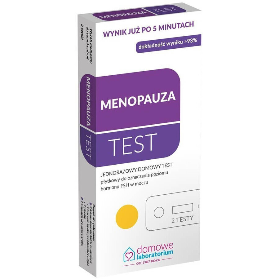 Home Laboratory Menopause Test, test domiciliario para la detección de FSH en orina, 2 unidades