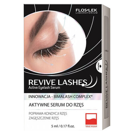 Flos-Lek Revive Lashes, suero activo para pestañas, 5 ml