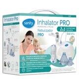 Sanity Pro 2en1, inhalador de pistón con irrigador Nosalek Jet, limpieza e inhalación