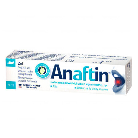 Anaftin, gel pentru tratamentul leziunilor orale minore, 8 ml