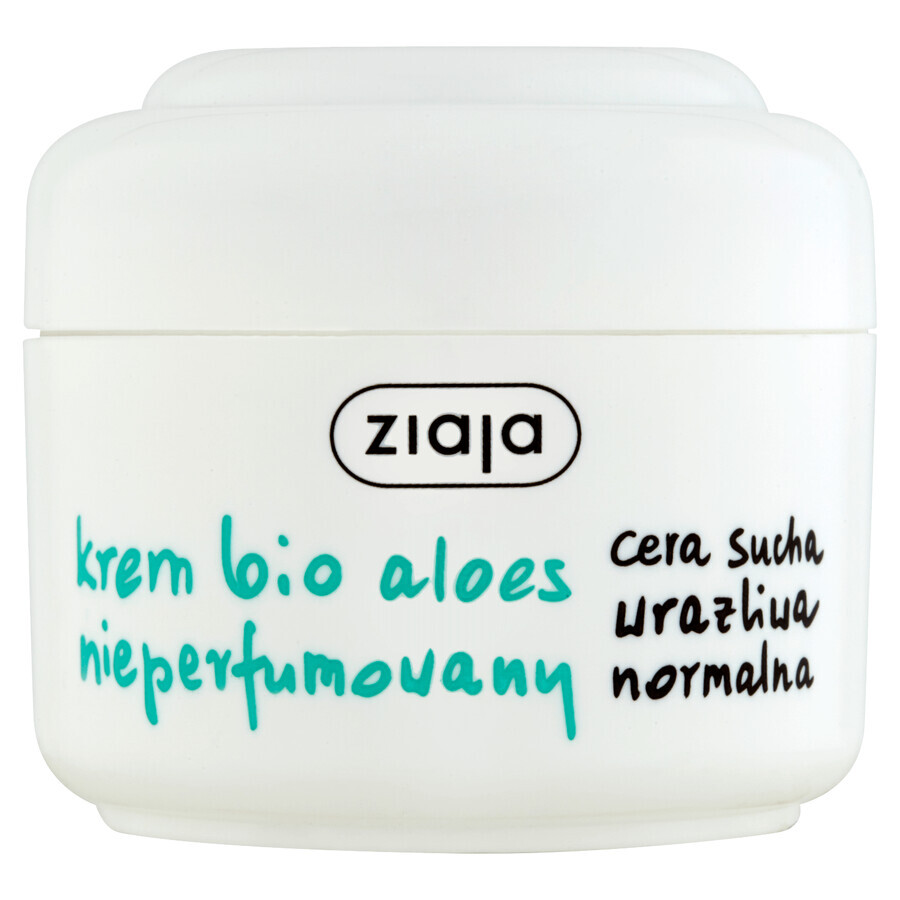 Ziaja Aloesowa, organic face cream with aloe vera, unscented, 50 ml