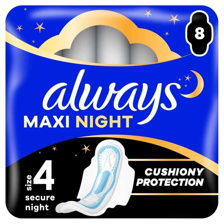 Always Classic, compresas con alas, Noche, 8 uds.