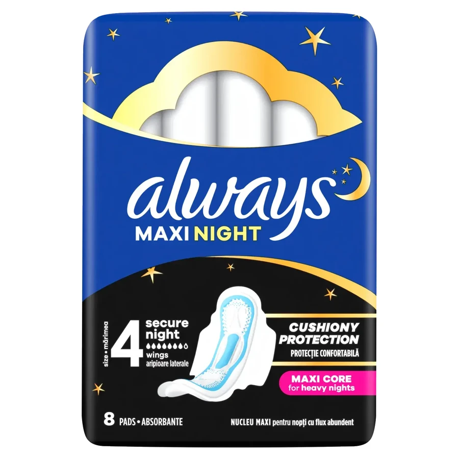 Always Classic, compresas con alas, Noche, 8 uds.
