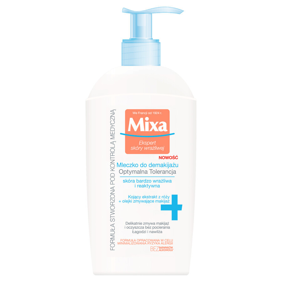 Mixa Tolerancia Óptima, desmaquillante calmante, piel sensible, 200 ml