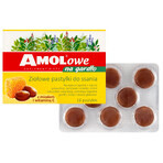 AMOL pastillas para la garganta, pastillas de hierbas con miel y vitamina C, 16 unidades