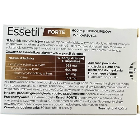 Essetil Forte 600 mg, 30 capsule, Nord Farm
