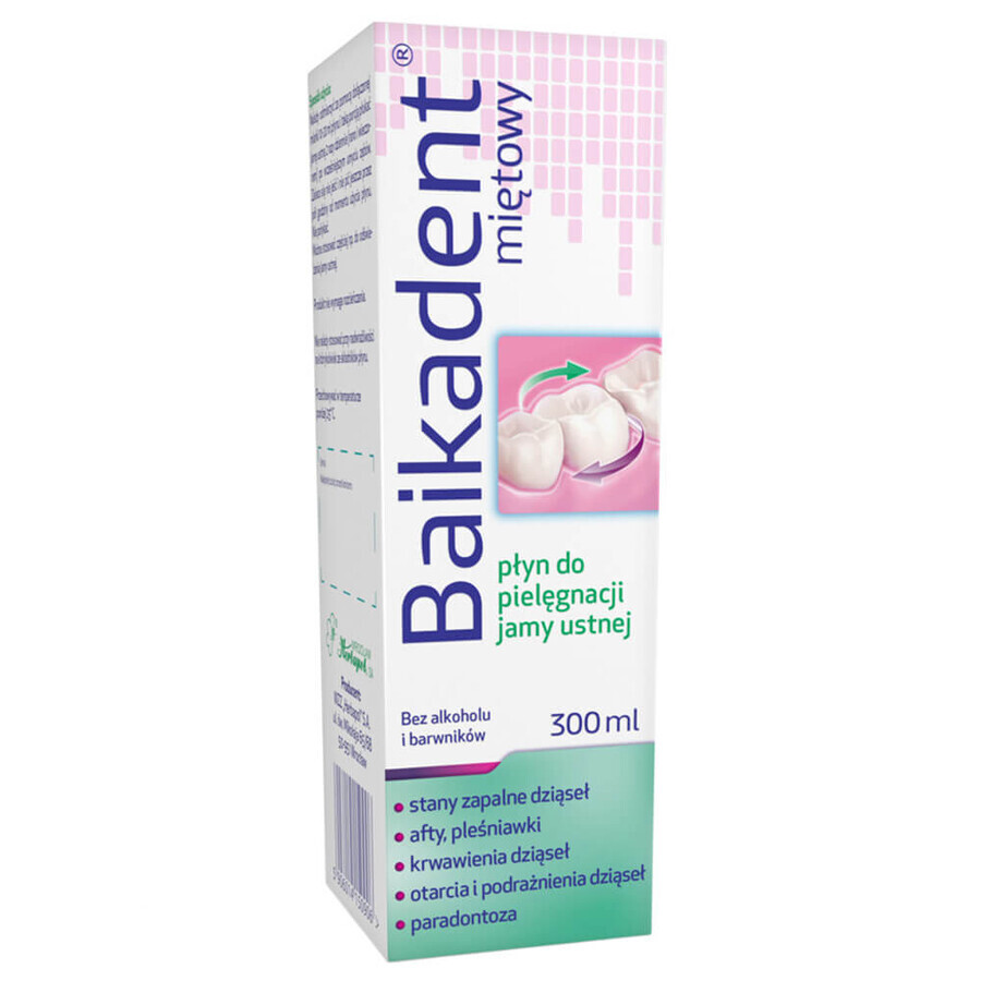 Baikadent, enjuague bucal de menta, 300 ml