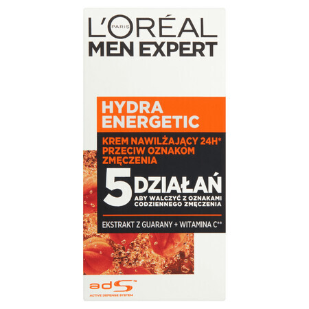 L'oreal Men Expert Hydra Energetic, Cremă hidratantă împotriva semnelor de oboseală, 50 ml