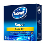 Unimil Super Easy-Fit, preservativos clásicos, 3 unidades