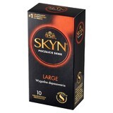 Unimil Skyn Large, preservativos sin látex, ajuste cómodo, 10 unidades