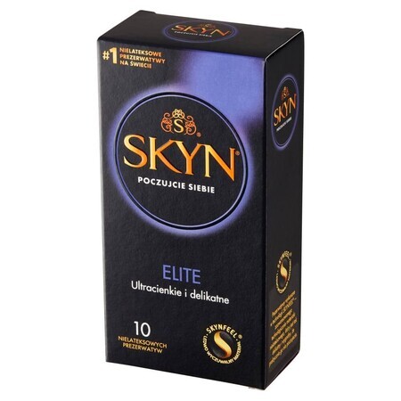 Preservativos ultrafinos sin látex Unimil Skyn Elite, 10 unidades