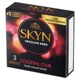 Unimil Skyn Cocktail Club, preservativos aromatizados sin látex, 3 unidades