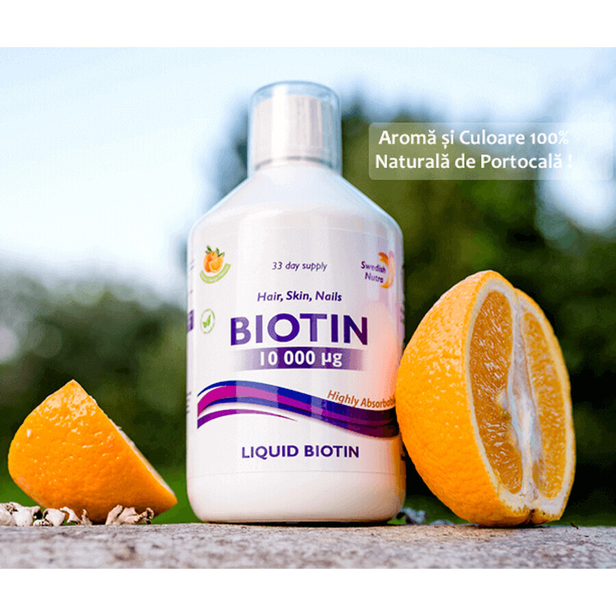 Flüssiges Biotin 10.000mcg, 500 ml, Schwedische Nutra