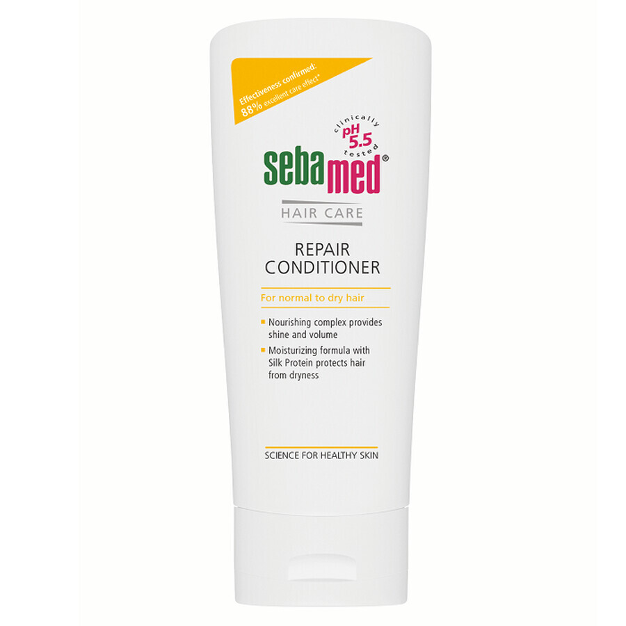 Dermatologische nährende Restrukturierungsspülung für geschädigtes Haar, 200 ml, Sebamed