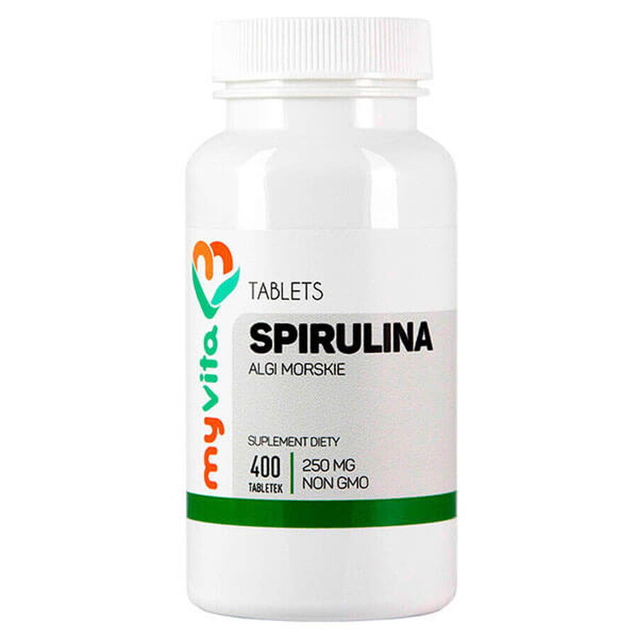 MyVita Spirulina, algas marinas, 400 comprimidos