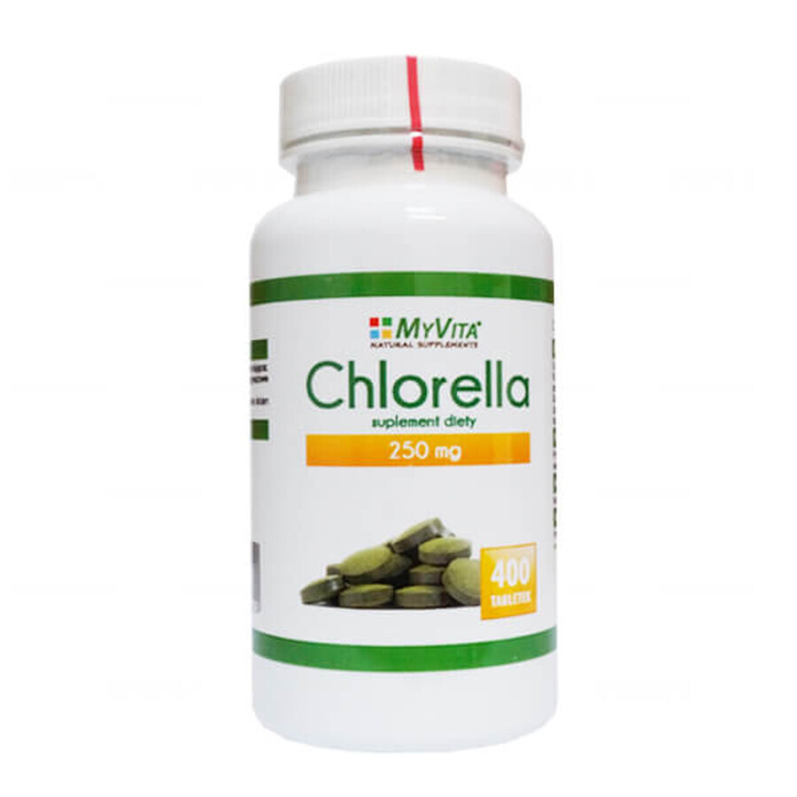 MyVita Chlorella, pared celular desgarrada, 400 comprimidos