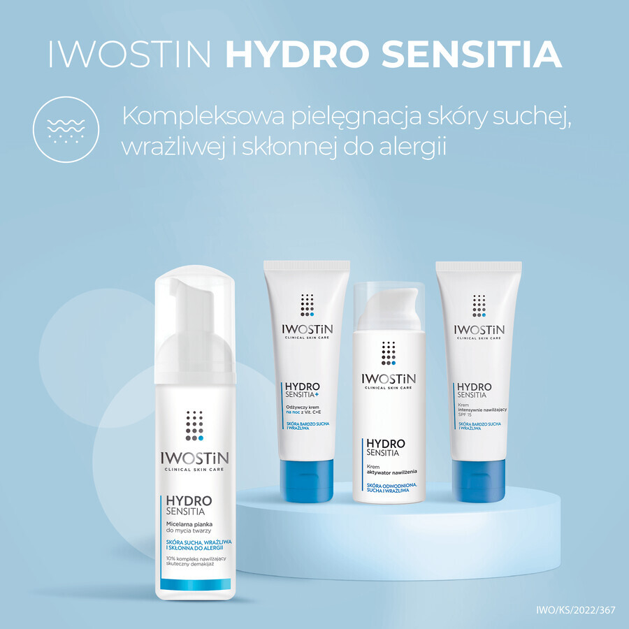 Iwostin Hydro Sensitia, Spumă micelară de curățare a feței, 165 ml