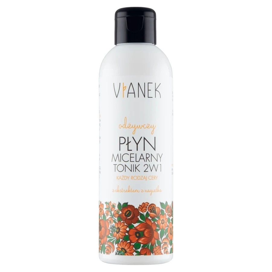 Vianek, loción-tonic micelar nutritiva 2en1 con extracto de caléndula, 200 ml