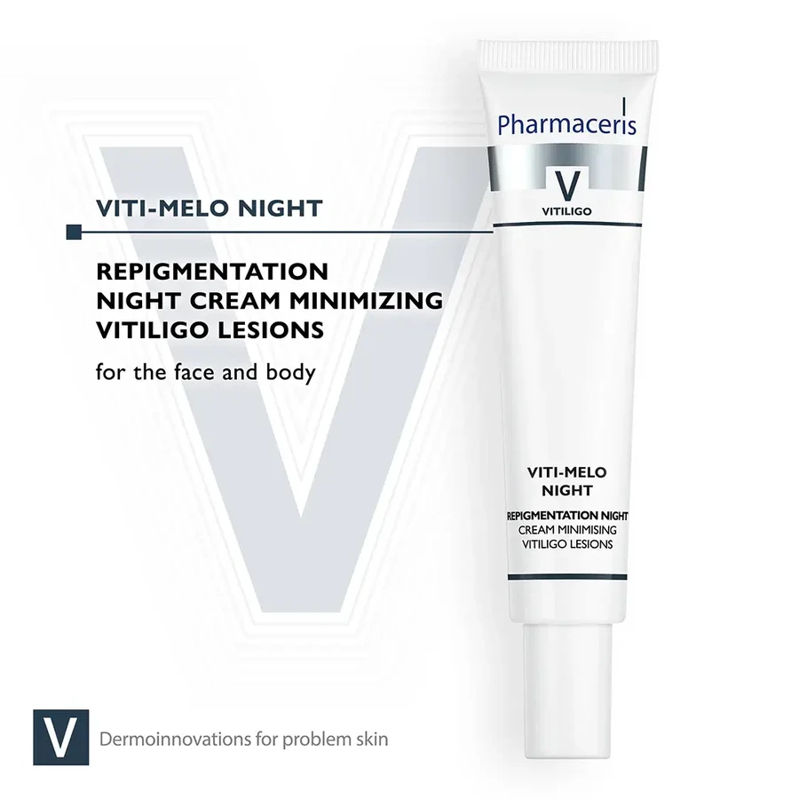 Pharmaceris V Viti-Melo Night, Repigmenting cream to reduce the area with white spots at night, 40 ml