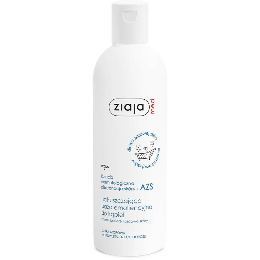 Ziaja Med Tratamiento Dermatológico para AD, base de baño emoliente aceitosa, 270 ml