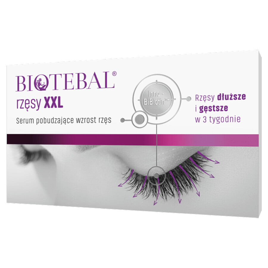 Biotebal Pestañas XXL, suero para estimular el crecimiento de las pestañas, 3 ml