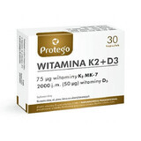 Protego Vitamina K2 + D3, 30 cápsulas