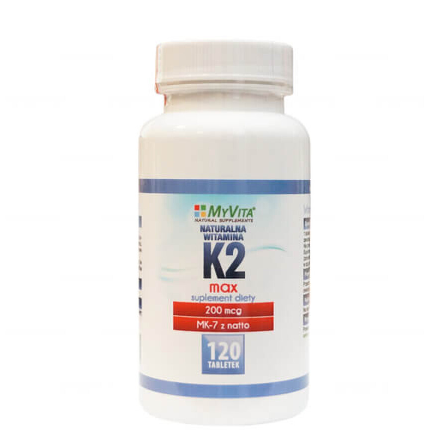 MyVita Natural vitamina K2 200 µg MAX, 120 comprimate