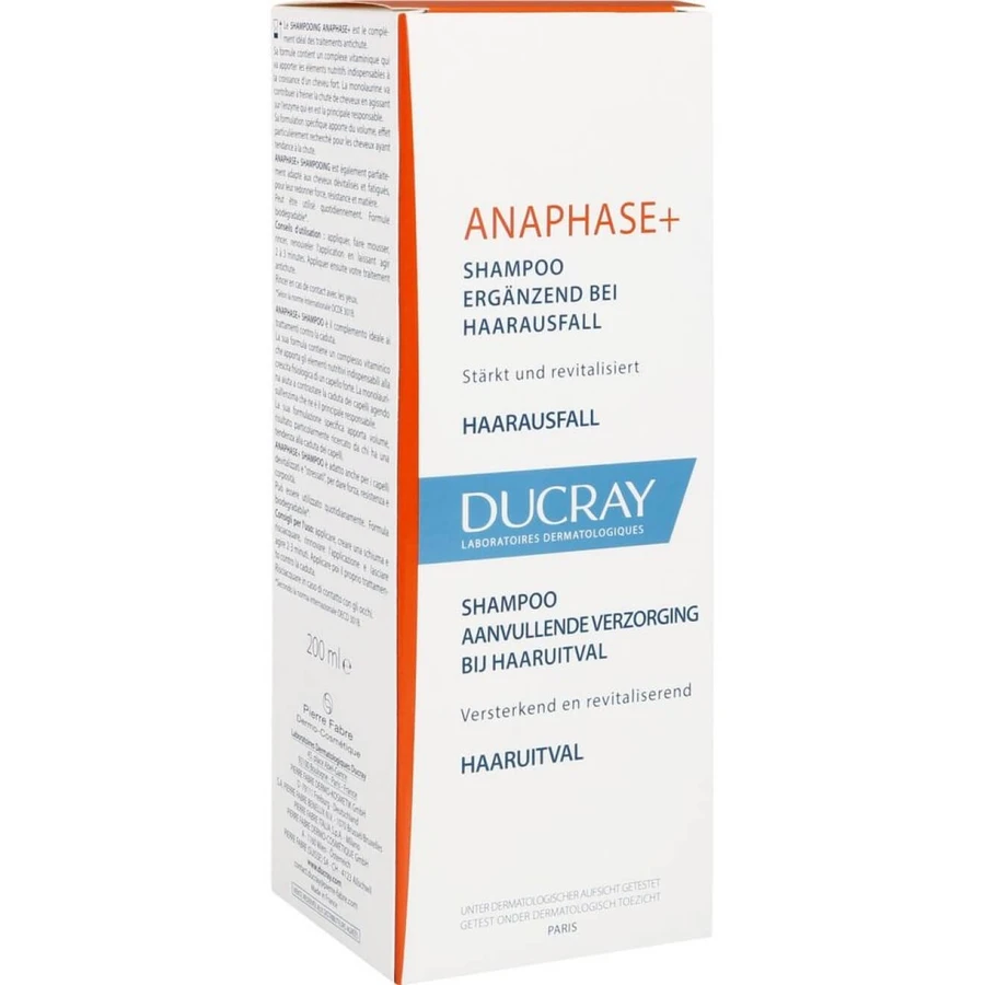 Ducray Anaphase+, champú anticaída, fortalece y aporta volumen, 200 ml
