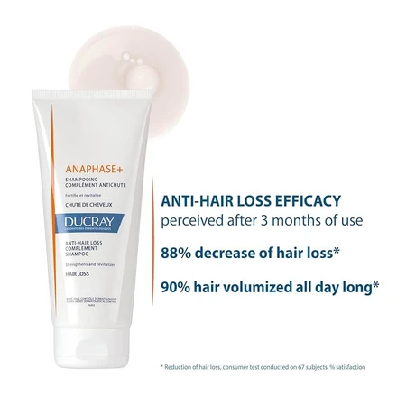 Ducray Anaphase+, champú anticaída, fortalece y aporta volumen, 200 ml