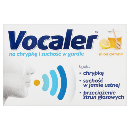 Vocaler, miel limón, 24 pastillas para chupar