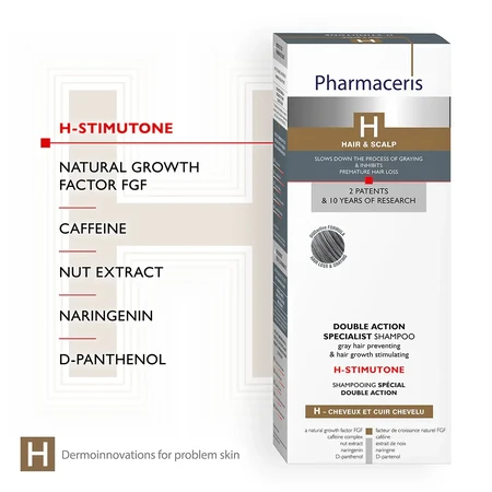 Pharmaceris H, Stimutone, Shampoo gegen Ergrauen und Haarausfall, 250 ml