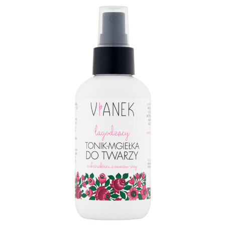 Vianek, tónico-bruma facial calmante con extracto de rosa mosqueta, 150 ml