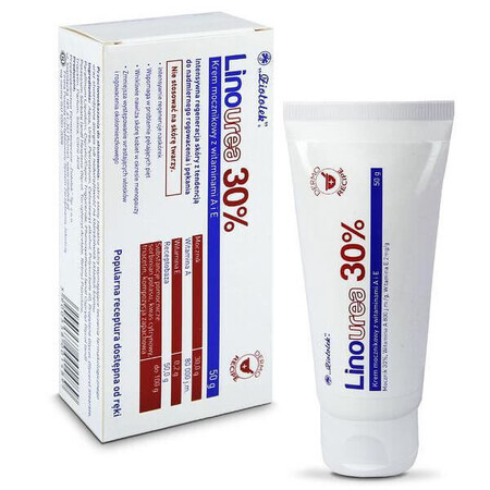 Linourea 30% A+E, crema de urea con vitaminas A y E, piel agrietada y callosa, 50 g