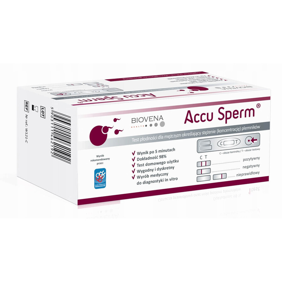 Accu Sperm, test de fertilidad masculino para determinar la concentración de espermatozoides, 1 ud.