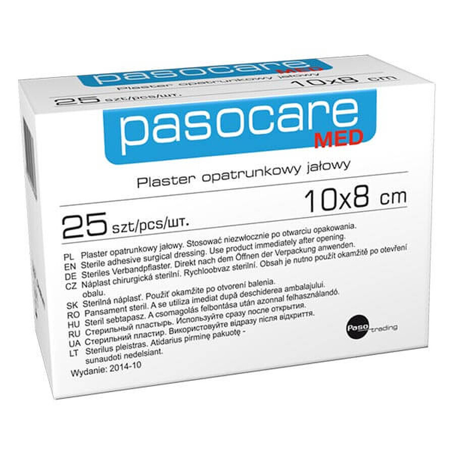 Pasocare Med, esparadrapo, estéril, 10 cm x 8 cm, 1 pieza