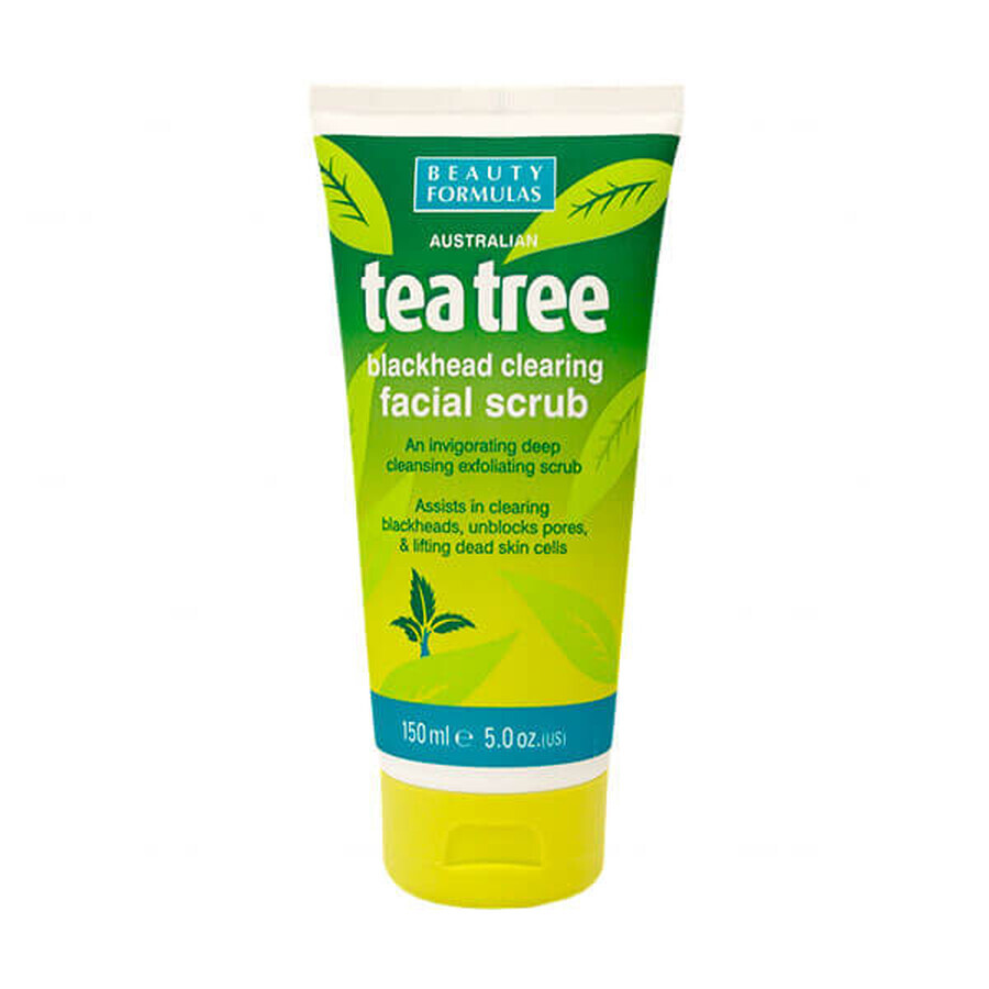 Beauty Formulas Tea Tree, Face Cleansing Scrub, 150 ml