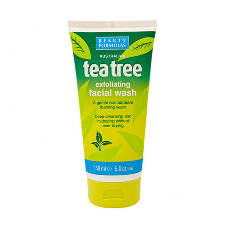 Beauty Formulas Tea Tree, exfoliating face wash, 150 ml