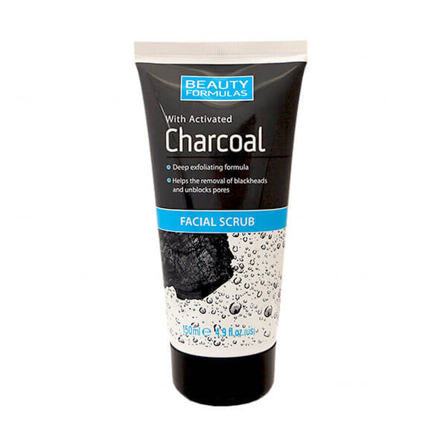 Beauty Formulas Charcoal, Facial cleansing scrub with activated charcoal, 150 ml