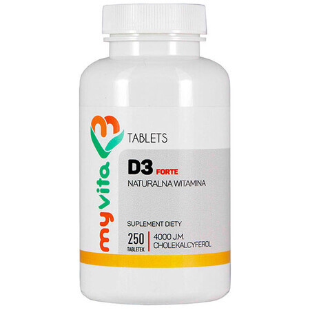 MyVita Vitamina D3 4000 UI Forte, 250 comprimate