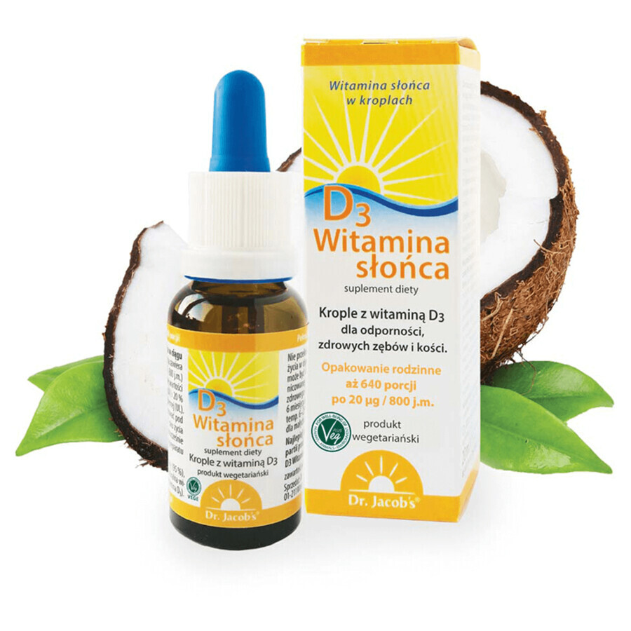 Dr. Jacob's D3 Sunshine Vitamin Drops, 20ml