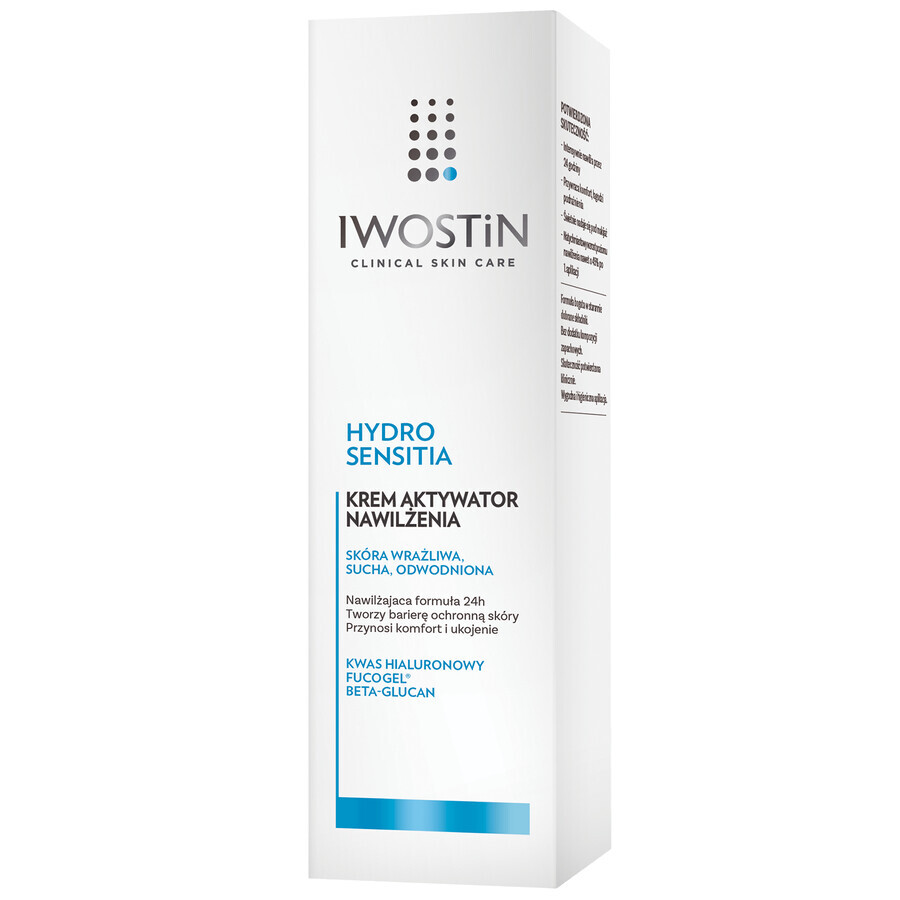 Iwostin Hydro Sensitia, crema activadora de la hidratación, piel deshidratada, seca y sensible, 50 ml