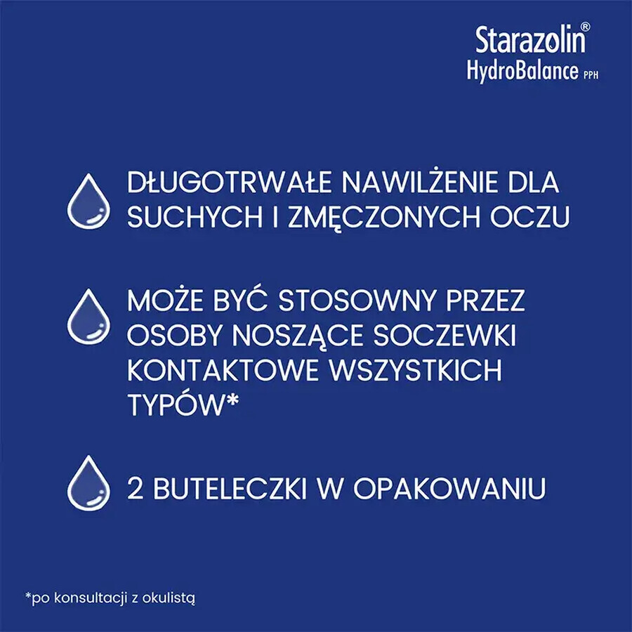 Starazolin HydroBalance PPH, colirio, 2 x 5 ml