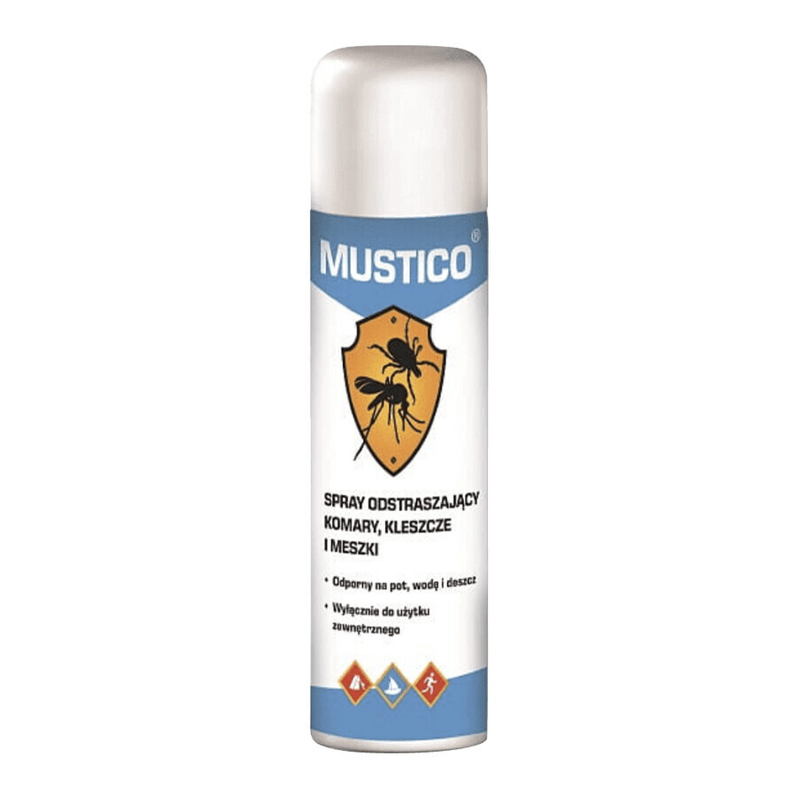 Mustico, spray repelente de mosquitos, garrapatas y zancudos, con DEET, 100 ml