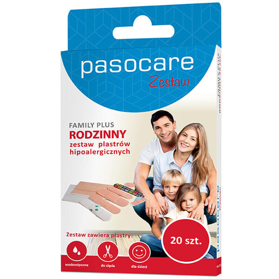 Pasocare, tiritas Family Plus, 20 unidades