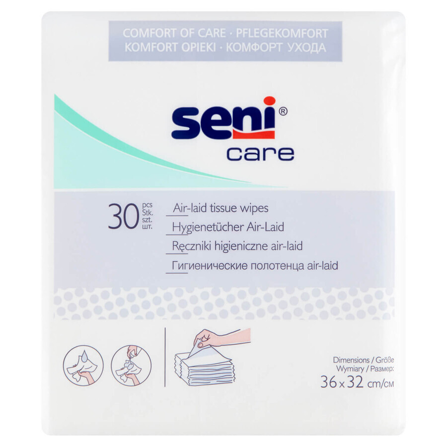 Seni Care, compresas aireadas, 36 cm x 32 cm, 30 unid.