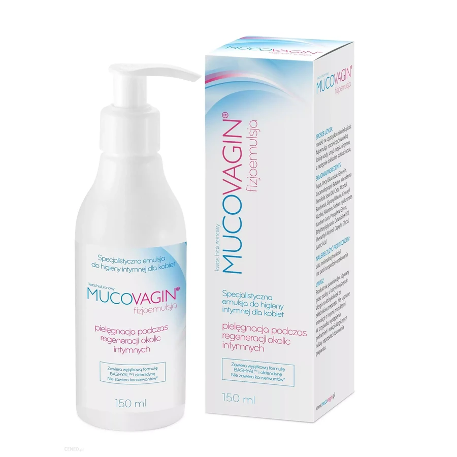 Mucovagin Physioemulsion, Specialized emulsion for intimate hygiene for women, regeneration of the intimate area, 150 ml