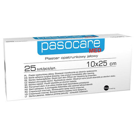 Pasocare Med, esparadrapo, estéril, 10 cm x 25 cm, 1 pieza